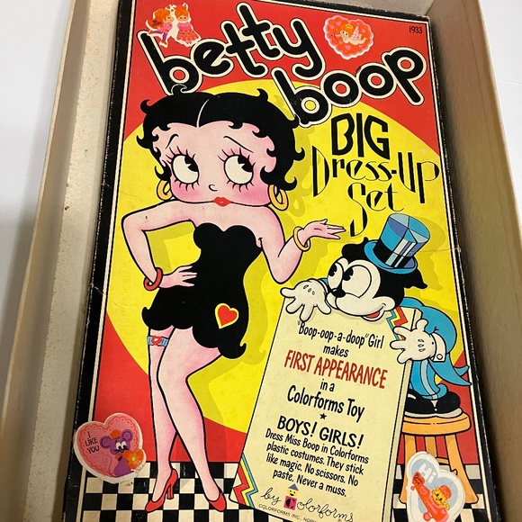 Betty Boop Other - VINTAGE 1970's ❤️BETTY BOOP❤️ COLORFORMS,❤️ BIG DRESS-UP SET, ❤️ VINTAGE #1933